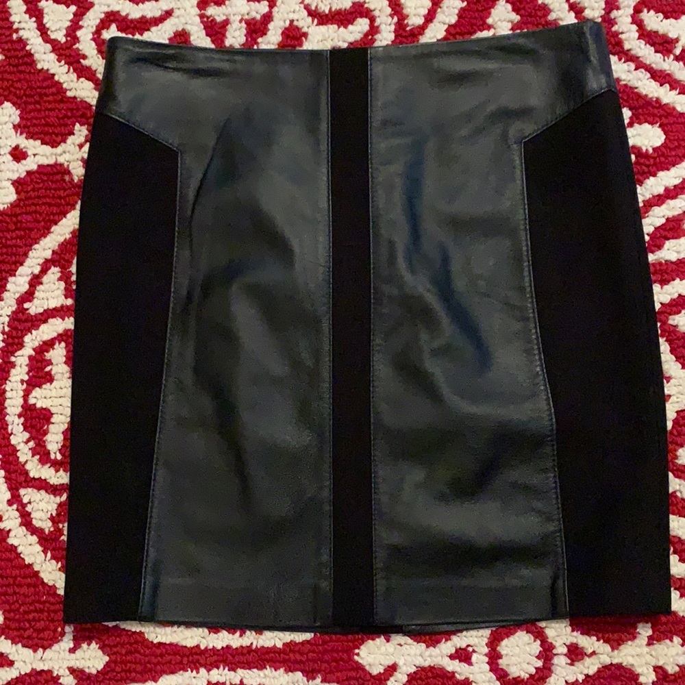 Genuine Leather mini skirt